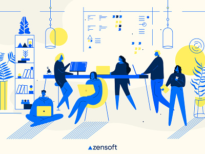 Friday time at Zensoft! :) cards design graphic design illustration ui ux