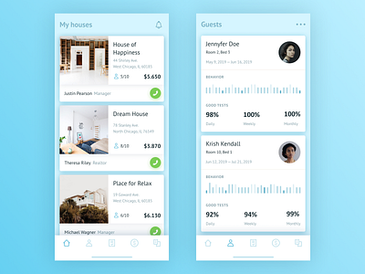A special housing management solution | Mobile App app concept design management app ui user experience user interface ux