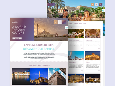 Bahrain Tourism Website branding design tourism travel ui ux web website