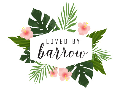 Loved by Barrow Logo fern haku hawaii leaf logo monstera plumeria tropical