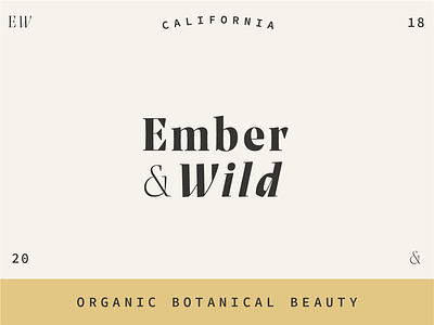 Ember & Wild beauty botanical branding ember logo wild