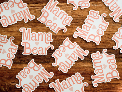 Stickers bear mama mother sticker mule stickers