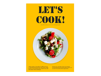 Poster Let's cook cook cooking design kitchen plate poster