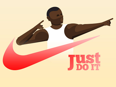 Bolt Nike bolt brown human illustration nike red sport usain