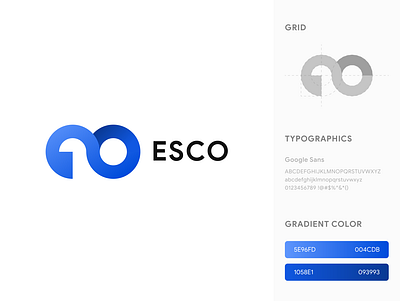 Esco logo 3d 3d logo black blue blue logo gradient gradient logo logo white