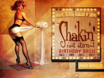 Shakin' Not Stirred Birthday Bash birthday invitation party shakin not stirred
