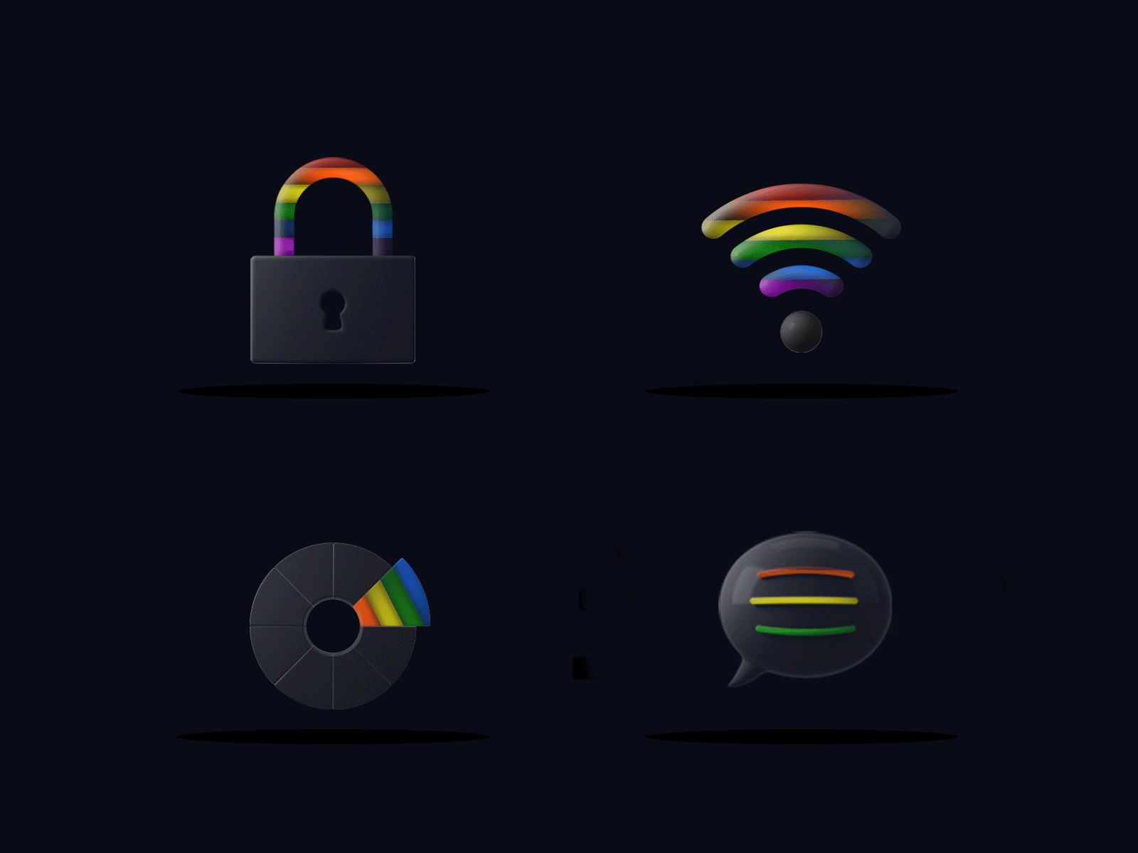 Pride month: indicator animated icons