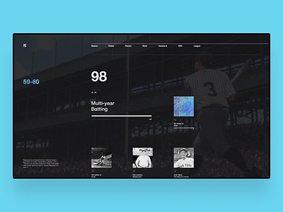 NY27 – 59–60 baseball concept grid new york swiss ui ux yankees