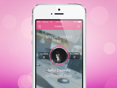 Thank you, Sanja! app debut interface ios ui