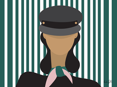 Girl in a hat illustration