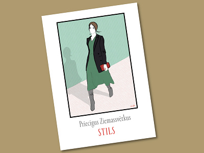 Fashion illustration card adobe design fashion fashion illustration flyer design graphic design graphical greeting card illustration typography vector