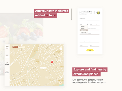 Ametller Origen - Map exploring food food waste form field map ui platform design