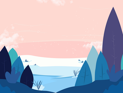 Winter flat design illustration ui vector