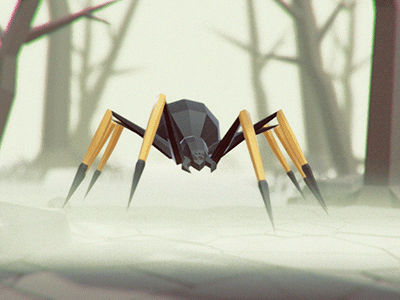 Low Poly Spider 3d animals game illustration low lowpoly poly spider unity3d