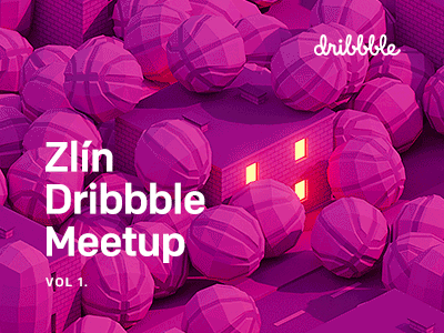Zlín Dribbble Meetup (fullhouse) 3d animation ball city dribbble illustration lowpoly madeo town zlín
