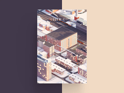 Low Poly City AR Posters animation ar city illustration low lowpoly poly polygon zlin