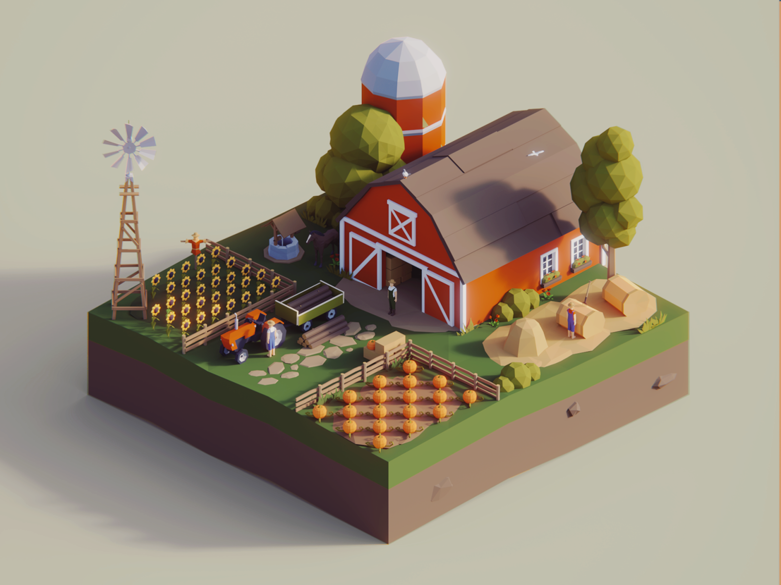 low poly art blender