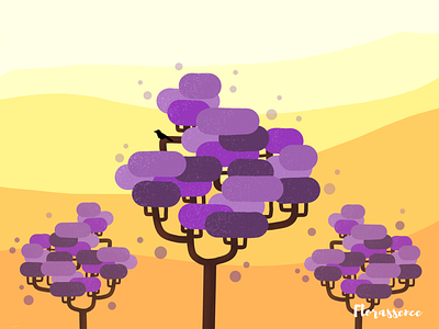 Little bird 2d art art artist bird colour palette desert design digital art forest hills hues illustration illustrations landscape minimalist purple scenery shades sunset tree