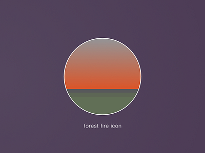 Forest fire icon