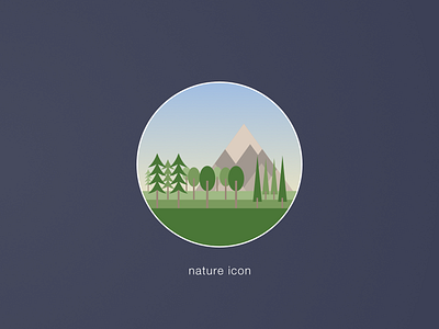 Nature Icon abstract icon icon design illustration illustration art landscape mountain nature trees
