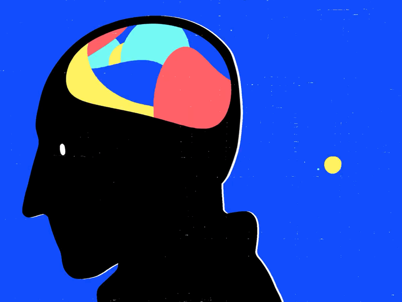 2018 2018 animation brain charakter design gif head illustration loop motion orbit planets profile thinking