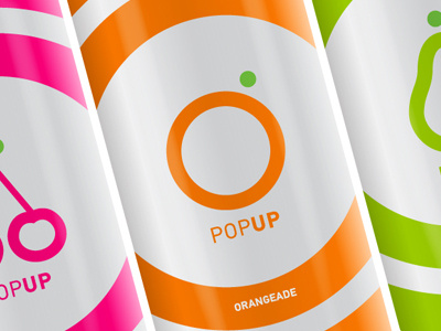 Pop Up branding can graphic design icons logo mike karolos packaging soda soft drinks