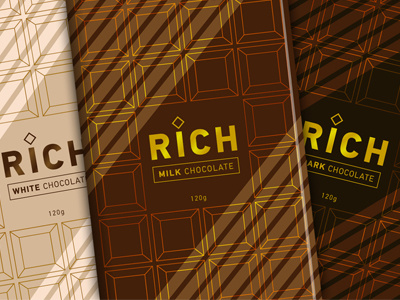 Rich Chocolate chocolate graphic design logo mike karolos packaging premium