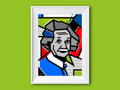 Abstracts 101: Famous Portraits: Einstein abstract albert einstein de stijl gallery geometry illustration patterns pop art portraits shapes vector