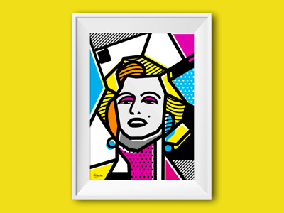 Abstracts 101: Famous Portraits: Monroe abstract de stijl geometry illustration marilyn monroe patterns pop art shapes vector