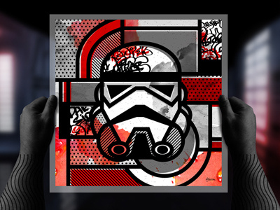 Orderly Vandalized: Stormtrooper abstract geometric graffiti patterns pop art star wars stormtrooper vector