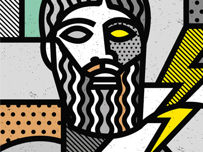 Zeus abstract ancient geometric gods greek illustration mytholoy packaging pop art soaps zeus