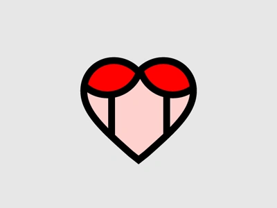 Valentines : Boobs edition boobs heart icon logo love valentines vector