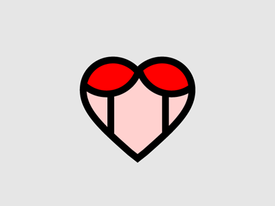 Valentines : Boobs edition boobs heart icon logo love valentines vector