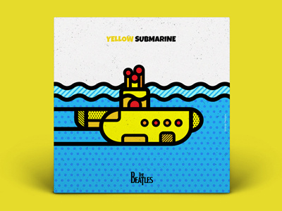 The Beatles - Yellow Submarine album beatles covers geometric music pop art submarine vector yellow