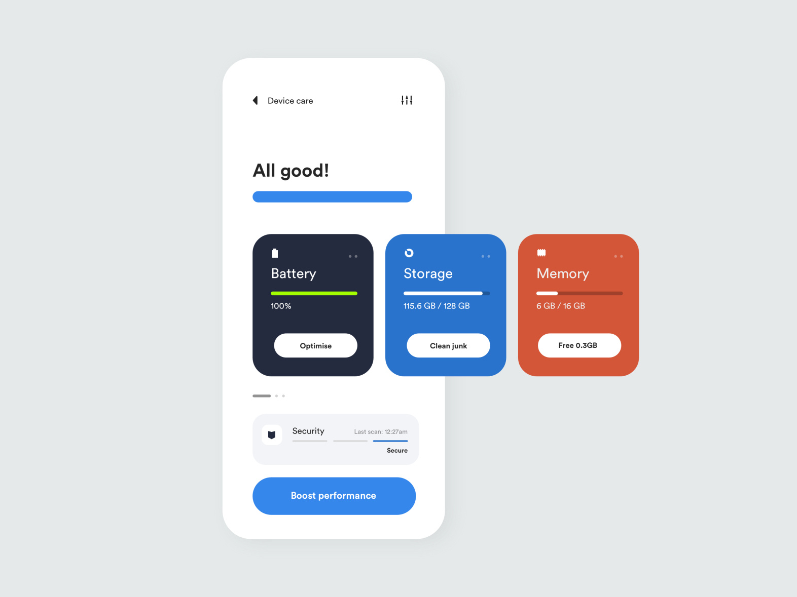 Device care Mobile app UI by Yadhu Joseph Maliyakkal on Dribbble