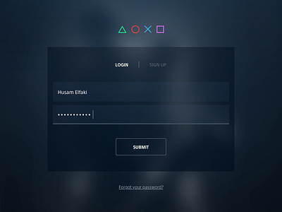 Shot 001 - Login Form design form input interface login playstation sony ui