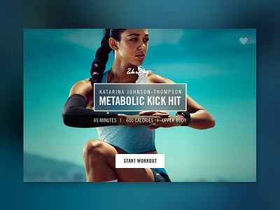 Shot 008 - Fitness Card athlete blue calories card design fitness interaction interface minutes ui user workout