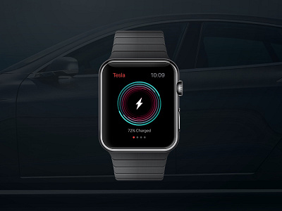 Shot 046 - Start Engine animation apple car charge clean interface spiral tesla ui user watch