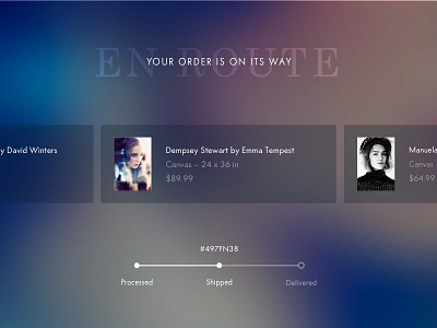 Shot 086 - Order Tracking art blur dark delivery gradient interface order photography product shopping ui user