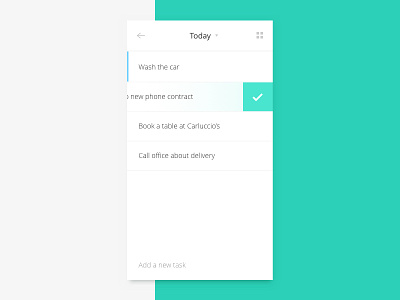 Shot 093 - To Do app checklist clean grid interface light list minimal task typography ui user