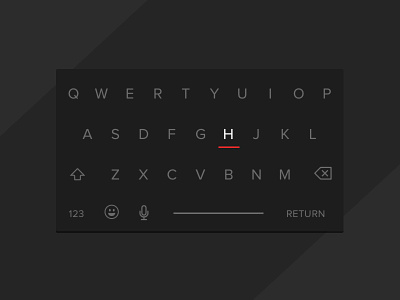 Shot 094 - Mobile Keyboard app clean dark interface ios message minimal mobile text typography ui user