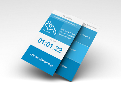 Racetrack app blue clean design flat interface ios iphone minimal mobile ui