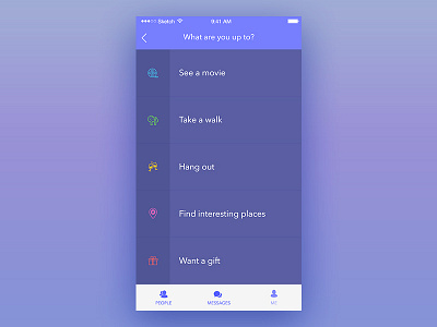 People Connect App What are you up to app categories ios network social ui