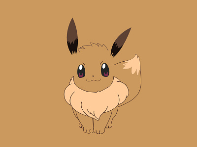 Eevee Minimalist character design draw illustration minimal art minimal design minimalism minimalist design pokemon vector