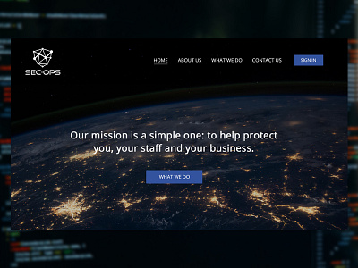 Website design for Sec-Ops