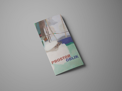 "Prostor Oblik" Exhibition Leaflet design editorial design exhibition fine art leaflet print