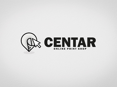 Centar branding identity logo paper pin printshop