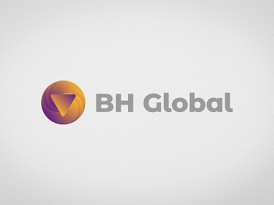 BH Global - B&H's Global Entrepreneurs Network branding geometric gradient logo identity logo mark sphere triangle vector