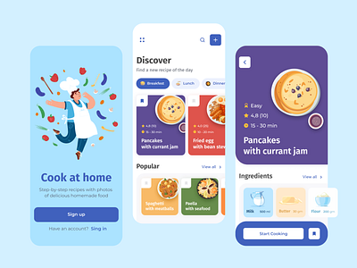 Recipe App | Mobile App Concept 👩🏻‍🍳