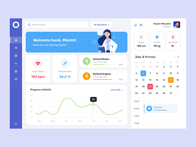 Medical Healthcare Dashboard | App Design👨🏻‍⚕️ dashboard dashboard app dashboard design dashboard ui design health healthcare app hospital hospital app illustration inspiration medecine medical medical app minimal patient ui ui design ux web application